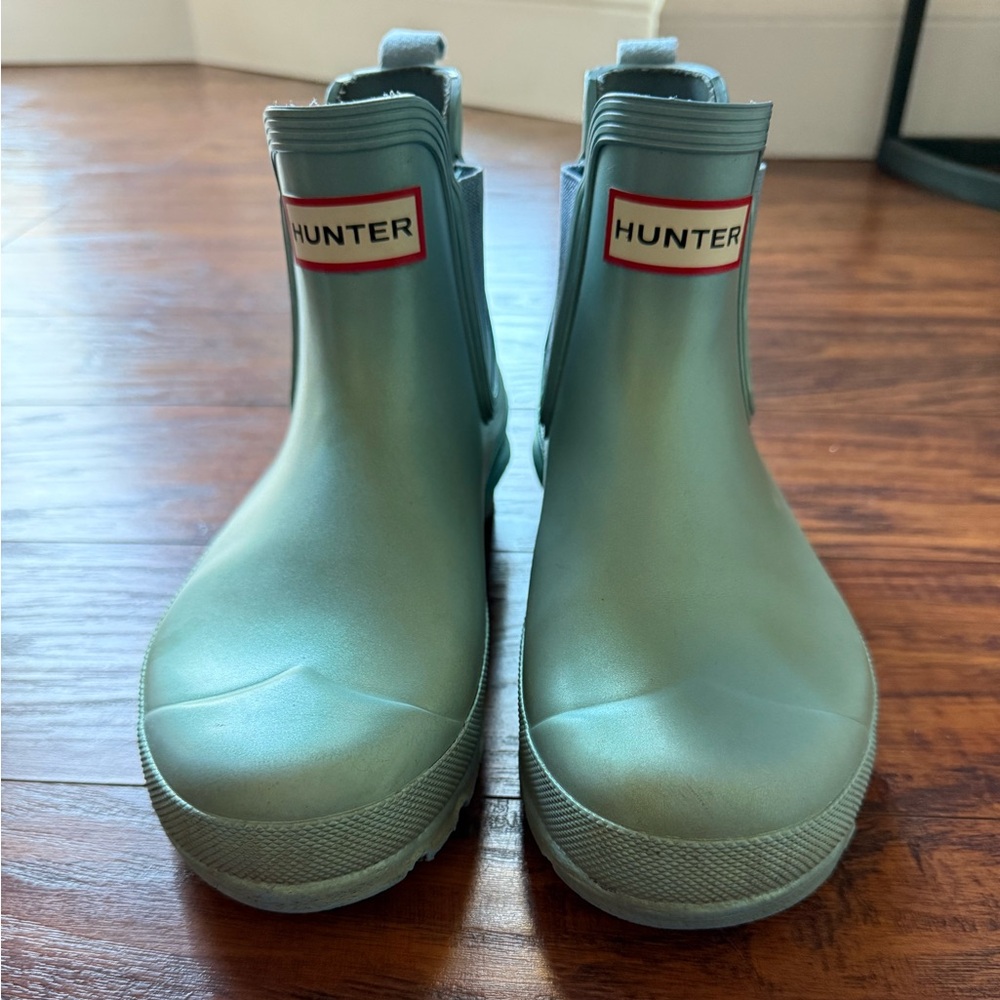 Hunter Teal Chelsea Rain Boots